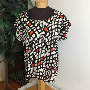 Maude Large short sleeve scoop neck Blouse